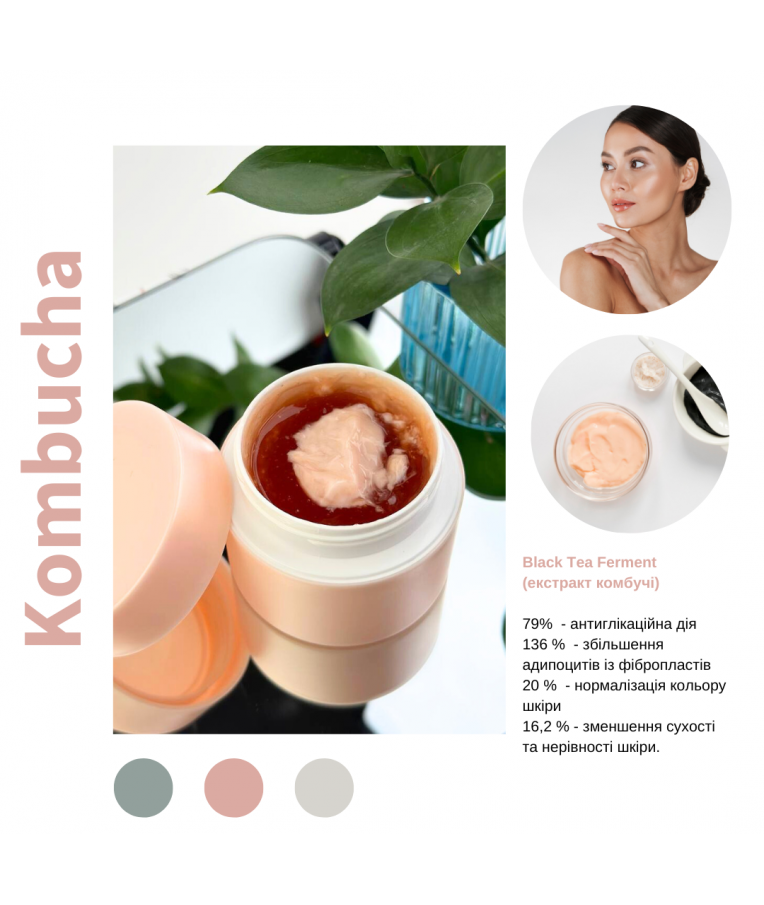 Мультифункціональний двухфазний крем для обличчя MODAY Kombucha